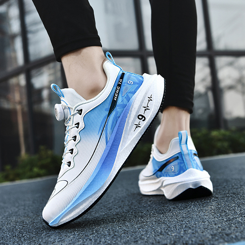 Fricción sonora amortiguadora de choque rebote juvenil zapatos de carreras de velocidad para hombre universal ultra ligero y cómodo zapatos transpirables