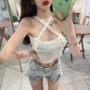 夏季挂脖修身显瘦吊带