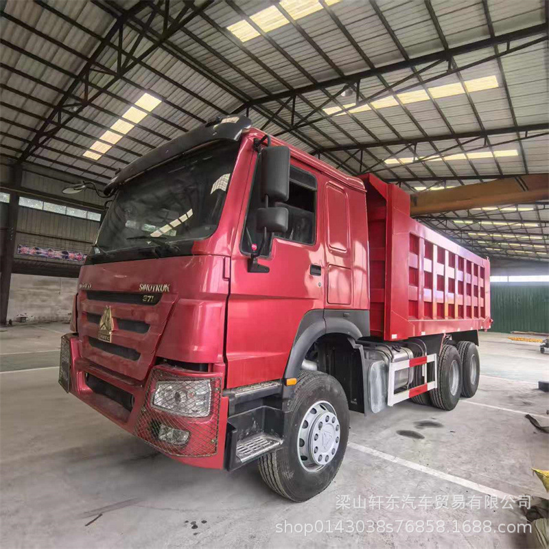 Used Howo 6x4 dump truck, eight-wheel dump truck for mining and construction, suitable for transporting waste materials, and available for export