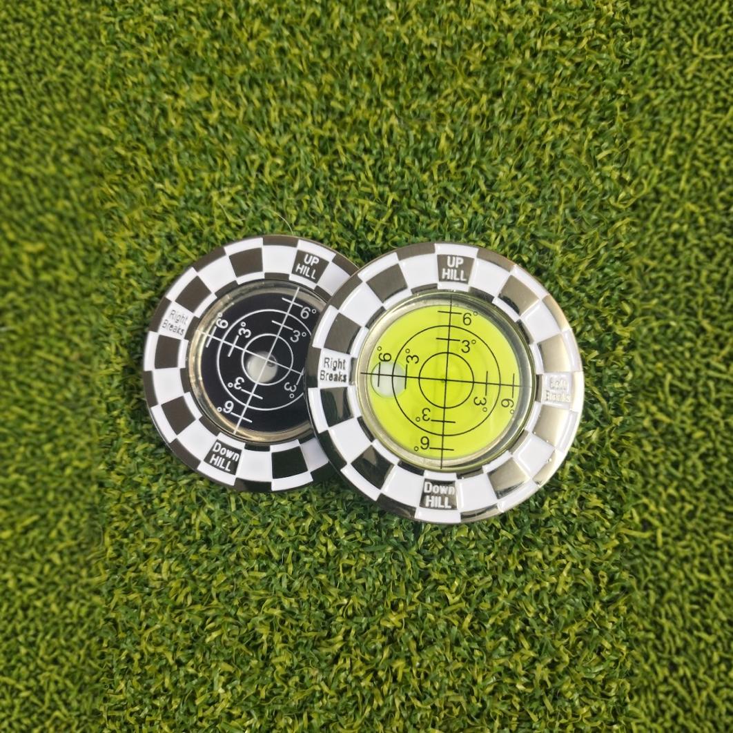 새로운 골프 마크 공급 측정 높고 낮은 슬로프 볼 마크 그린 리더 레벨 미터 볼 위치 마크 금속 자기 흡수