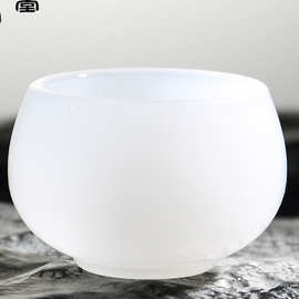 xyt白瓷玉瓷茶杯定窑品茗杯琉璃玉建盏主人杯单杯功夫茶具用品