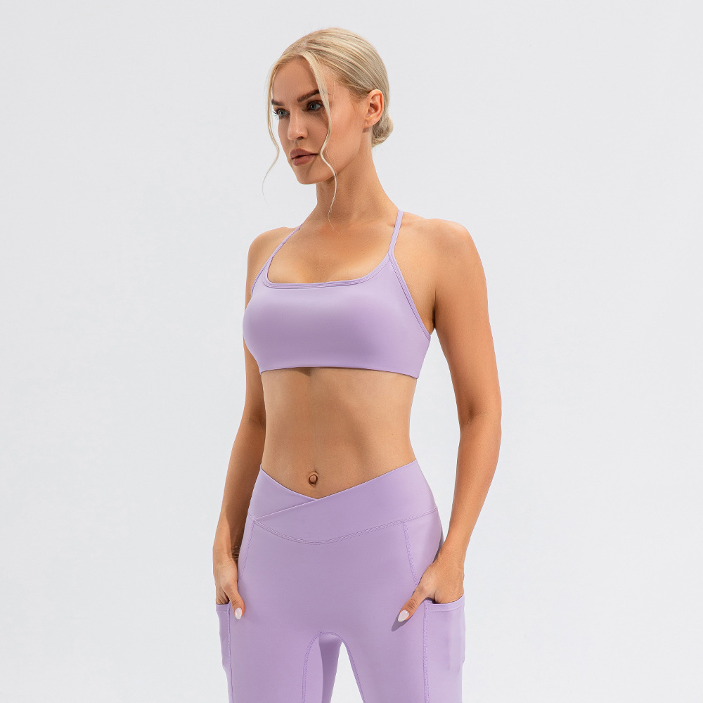 Europea y América Lulu yoga ropa traje femenino correr deportes fitness BRA alto sentido de la nueva ropa secado rápido traje moda