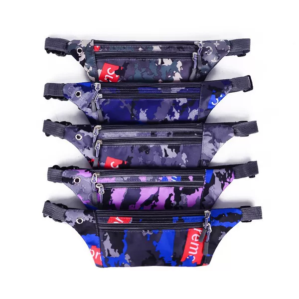 Men's waist bag close-fitting canvas bag mobile phone coin purse outdoor travel sports carrying bag leisure bag outdoor wholesale