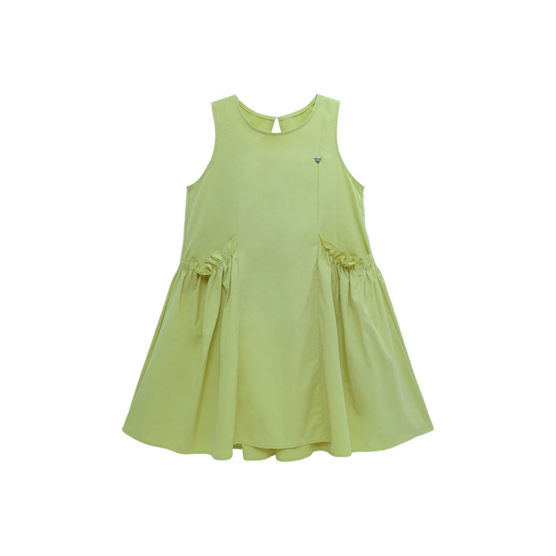 Cotton light and thin breathable summer sleevless dress sleevless, A-line