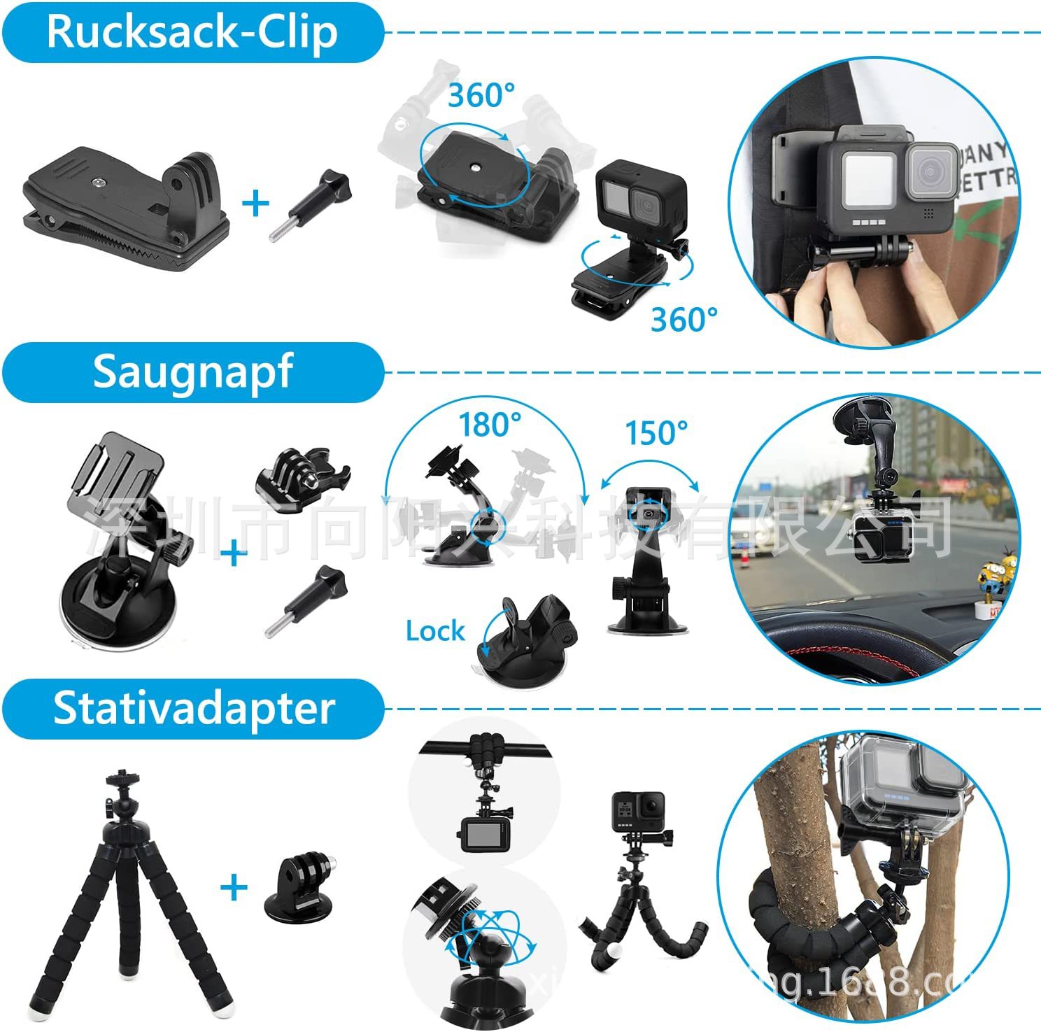 Accesorios DE LA CÁMARA GoPro traje 54 en 1 adecuado para héroe negro 12/11/10/9 Shell impermeable Correa pecho