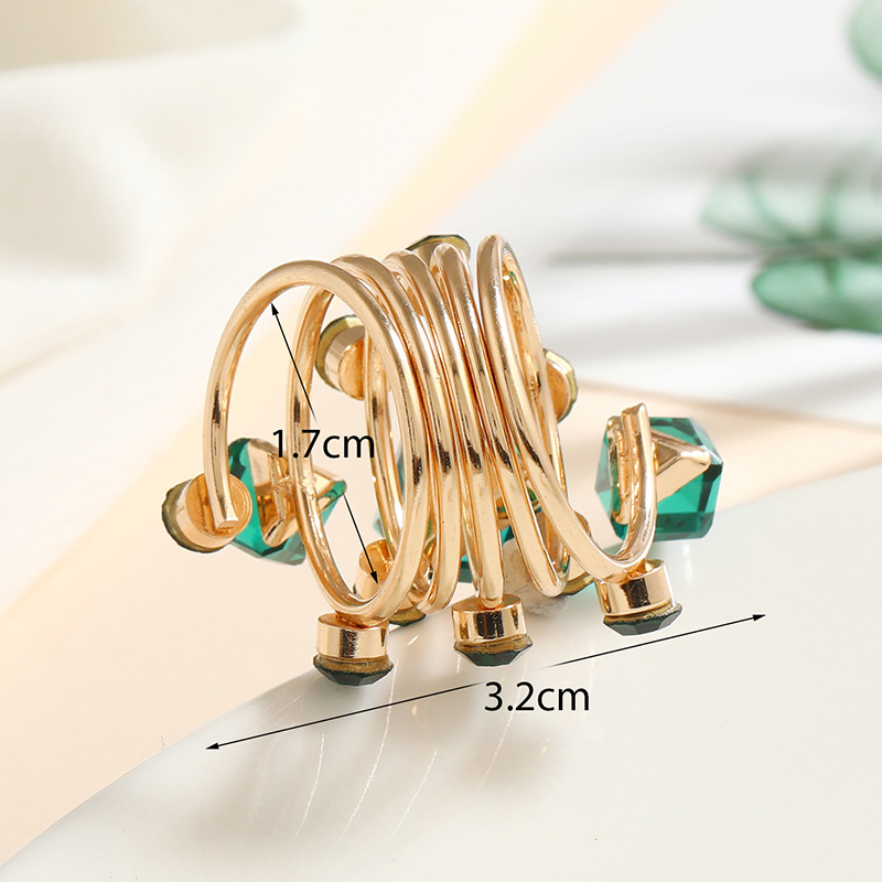 Holiday, Street Occasion Metal Material Elegant Lady Geometric Metal Plating Inlay Zircon Women's Rings