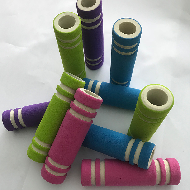 橡胶管NBR发泡管瑜伽运动手把防滑双色管海绵管双色运动绵把手套