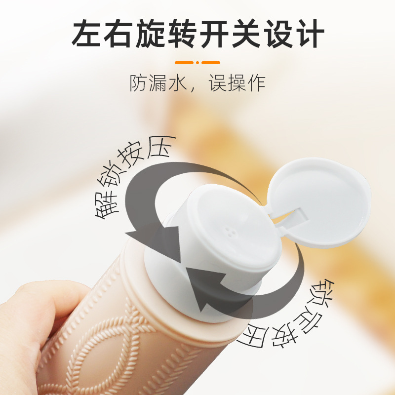 Uñas presionando botella vacía 4 colores opcionales con cerradura a prueba de fugas agua de limpieza removedor de uñas agua de lavado de uñas sub-botella de prensado de alcohol botella