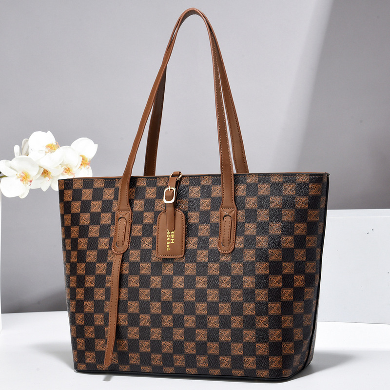 Taizhou Women's Bag Plaid Handbag Fashion Trendy Tote Bag High-end Shoulder Crossbody Bag Bags