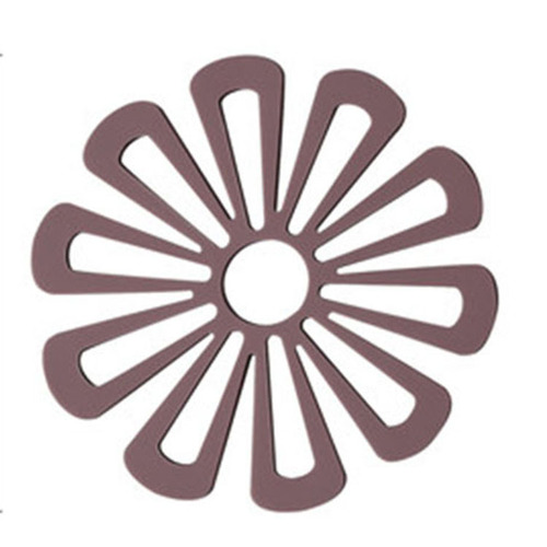 Creative Home Thickened Silicone Plum Blossom Shape Hollow Insulated Pot Mats Colorful Anti-Slip Coasters Bowl Mats Tableware Mats
