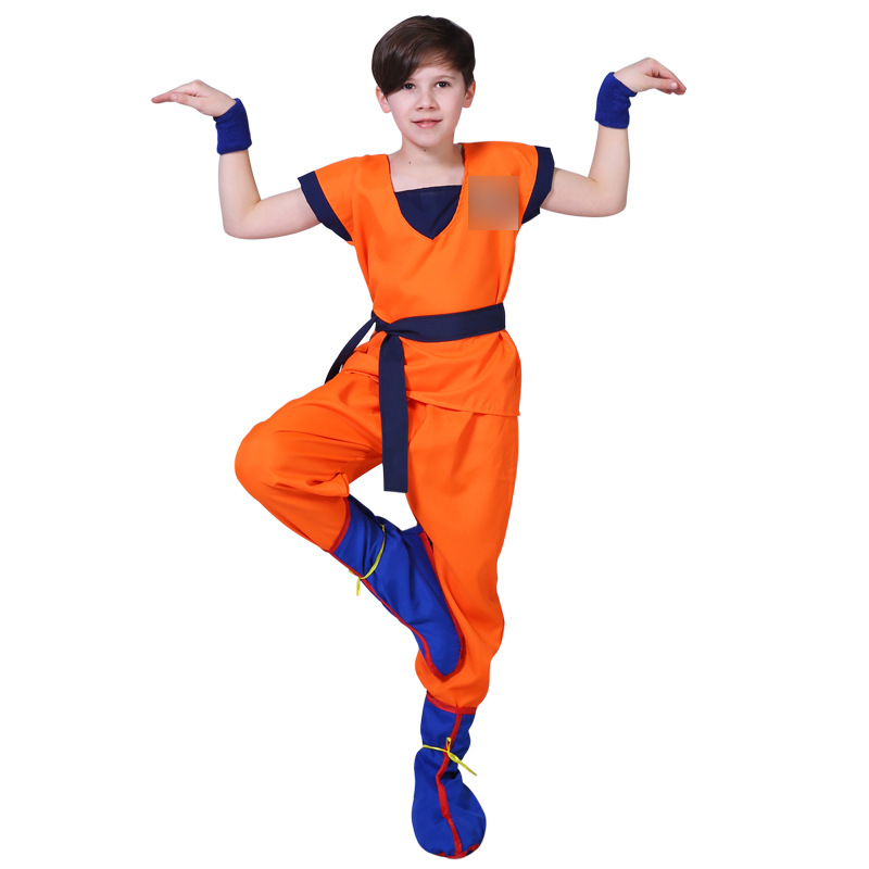 Disfraz de Goku de Halloween para niños, disfraz de la Escuela de Tortugas, cosplay de anime, disfraz para fiestas, fabricante original