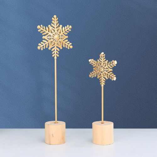 Nordic style creative metal snowflake decoration home decor TV stand bedroom desk craft small ornament