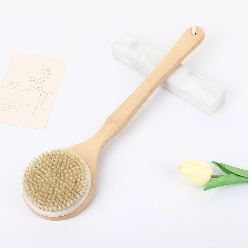 Amazon Cross-border Bristle Brush Massage, Bathing Brush Handburse Bath Brush Brush Round Bath Brush Brush Hemu Bath Brush