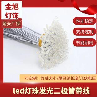 LED���鎧��F3�l����O��3V��̖��ָʾ��3mm�����ӹ�����20cm���L