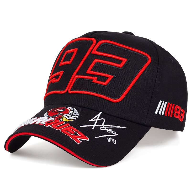 Sports Motorcycle and Women's Leisure Baseball Men's Outdoor Racing Digital Embroidered Duck Tongue Hat_voghion.com