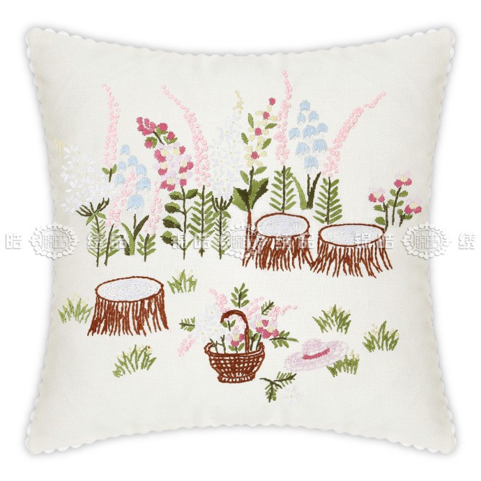 Jinhao bordado fábrica al por mayor hecho a mano bordado Cruz puntada DIY cinta bordado cojín almohada Guangzhou 04