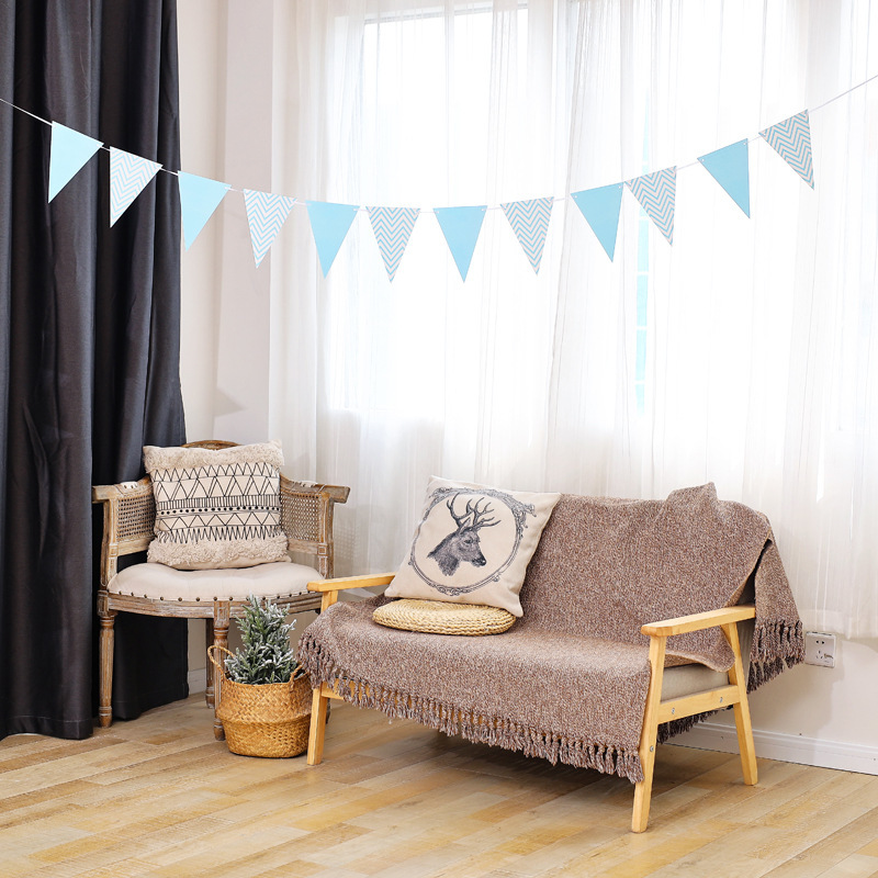 Bandera de triángulo ondulado estampado de oro decoración de cumpleaños banderas festivas decoraciones de fondo accesorios banderas de triángulo