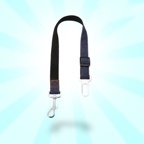 Pet car retractable seat belt denim outing leash dog car safety buckle anti-lost dog collar