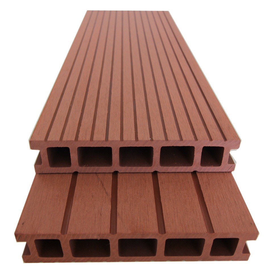 Piso plástico de madera 150*30 patio plástico al aire libre del jardín del piso de madera que dirige la placa cuadrada decorativa al aire libre del agujero anticorrosión