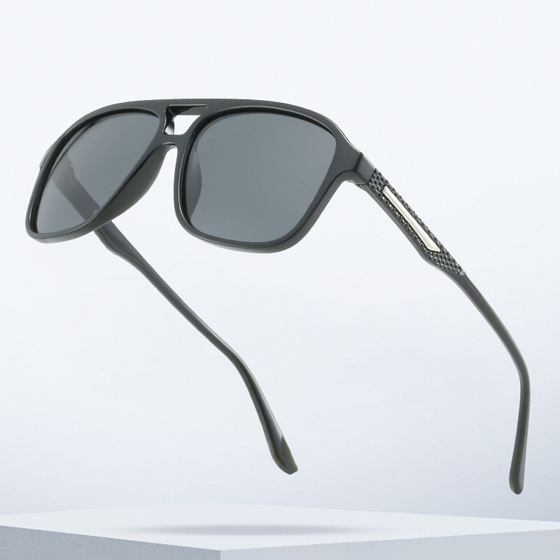 Nuevo retro doble haz polarizado hombres gafas de sol de conducción transfronteriza de comercio exterior helado caja de Sol de fábrica suministro directo