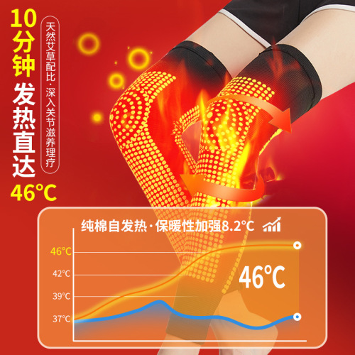 Herbal grass knee pads, thin and extended, warm to protect cold legs, knee joint protection in air-conditioned rooms, cold-resistant knee pads, heating knee pads