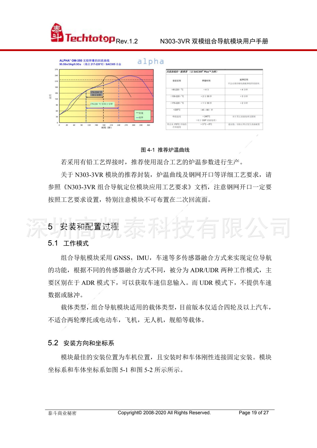 泰斗N303-3VR双模组合导航模块用户手册 V1.2 _1