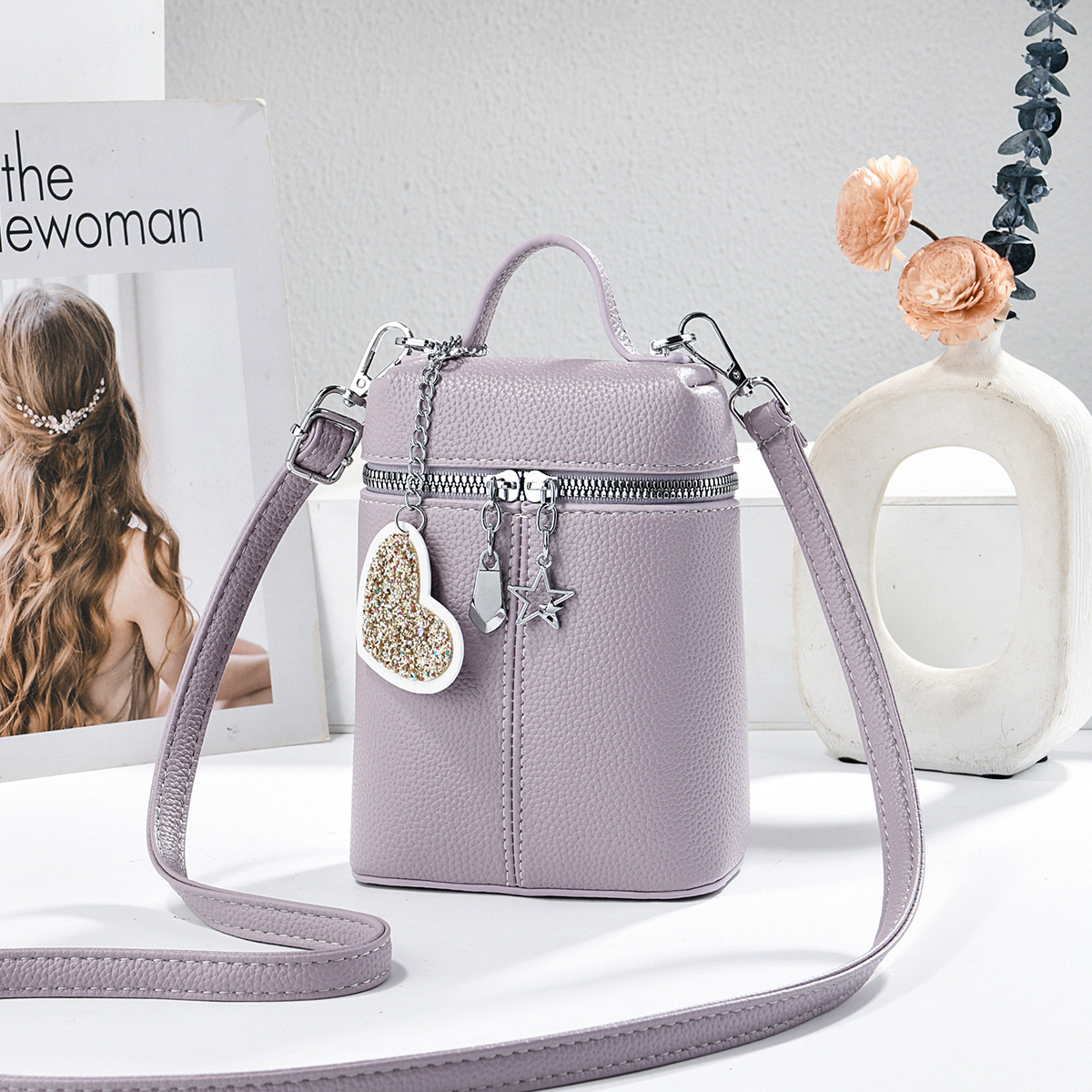 Exquisita mini bolso de cubo casual bolso de viaje diario de moda versátil mochila de hombro bolsas transfronterizas