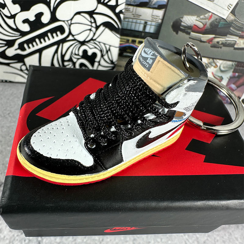 105. red and white toes + box