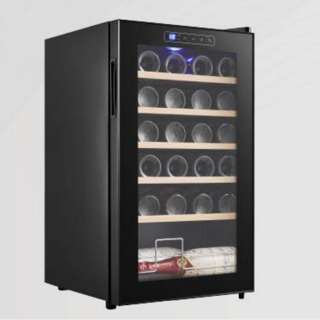 Gabinete de vino de temperatura constante al por mayor, compresor refrigerado por aire, pequeño gabinete de vino con puerta de vidrio de una sola puerta, gabinete de temperatura constante, refrigerador de vino
