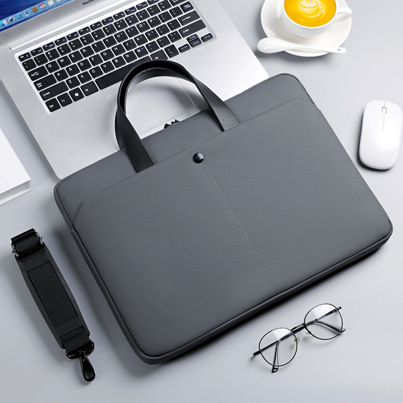 Briefcase Laptop Bag 14inch Women's High-End Waterproof Leather Film Business Notebook Liner Bag Customized Wholesale