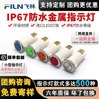 12.5mm塑料插脚指示灯飞林12V小型信号灯LED热水器电源指示灯