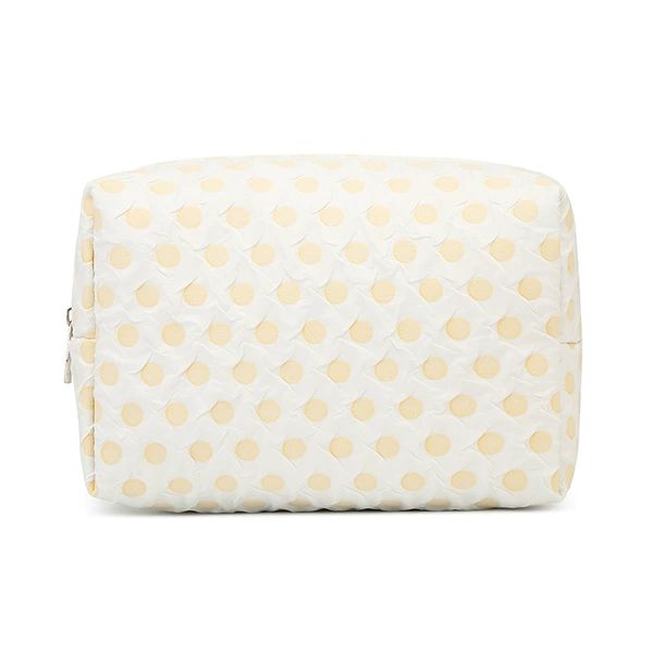 351 white background yellow dot octagonal bun