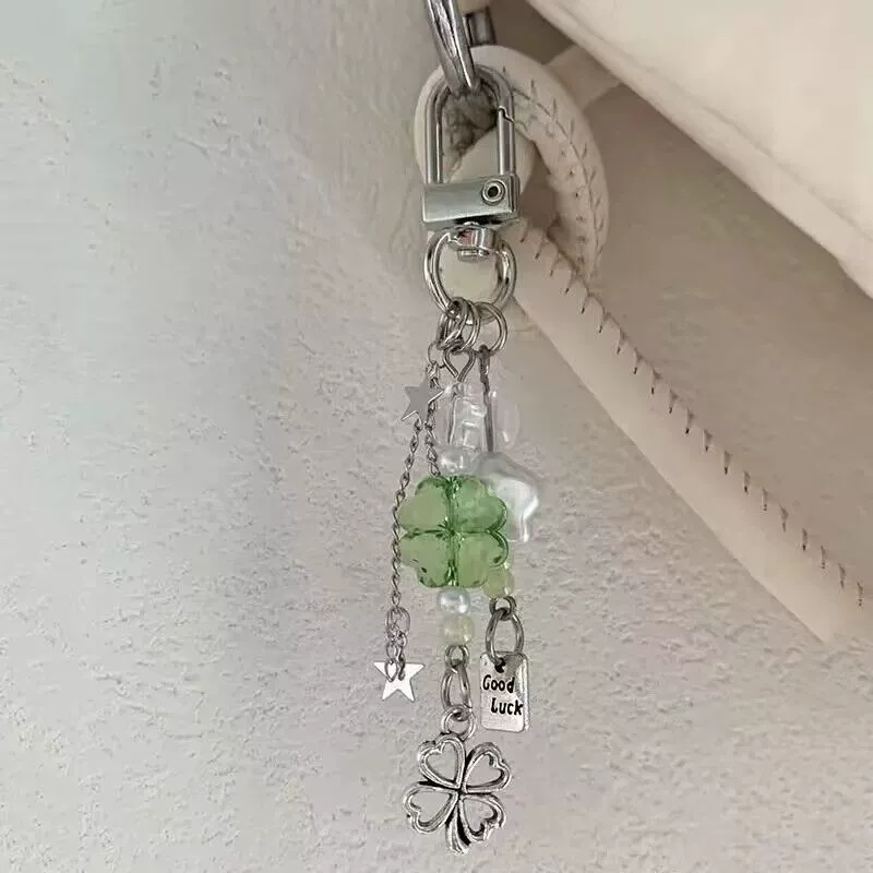 Удачный клевер, бисер bracelet браслет для телефона брендовая сумка камера подвеска ключница DIY