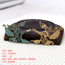 60656古风铜手工diy发簪发冠新娘头饰汉服配饰材料花枝37*43mm