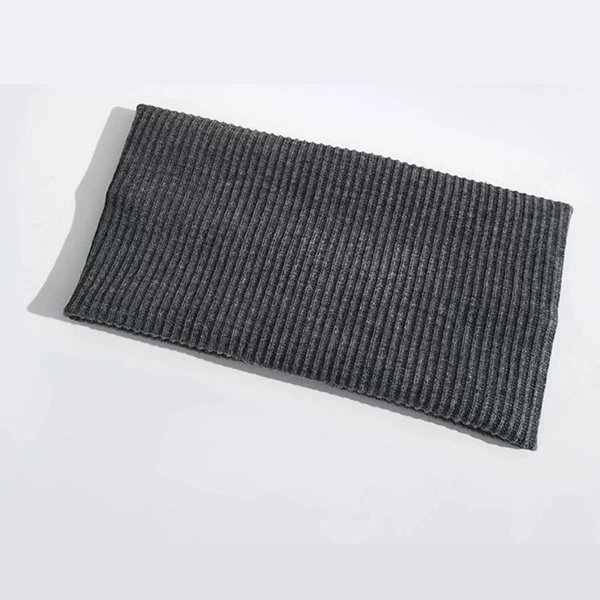 404 knitted hairband-dark gray