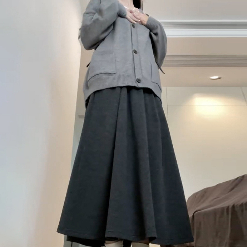 Autumn and Winter Matchinging Suit for Small Women, Fragrant Dress, Women's 2024 New Early Autumn Sweater Jacket