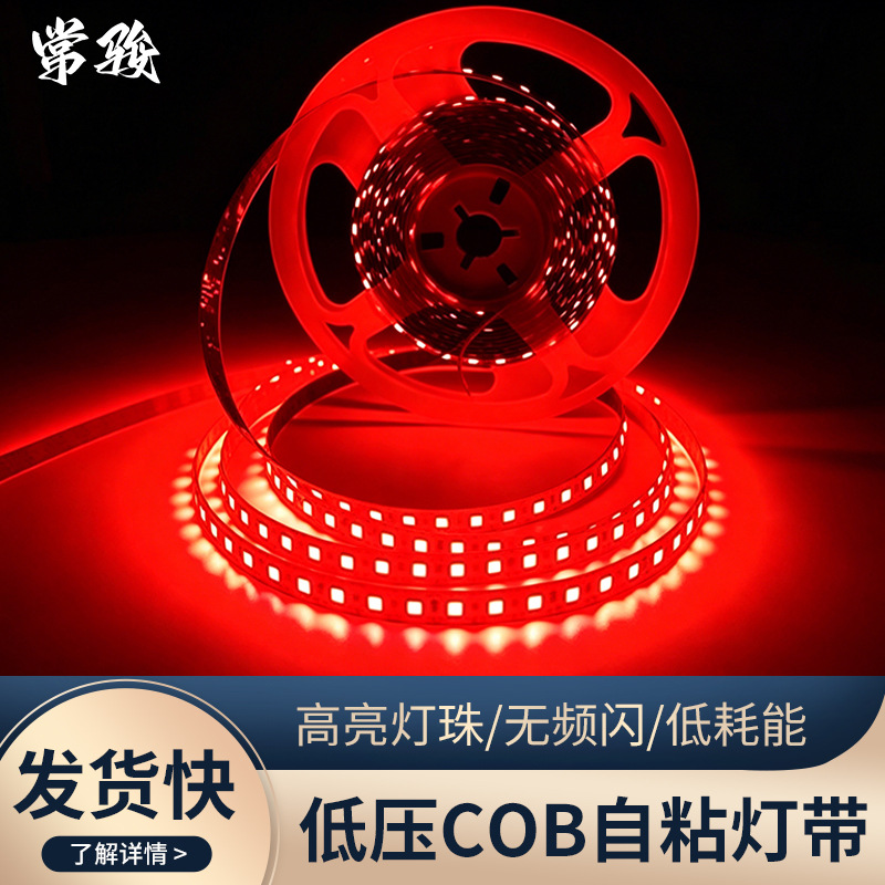 24V自粘灯带Ra90高显色无频闪节能家用电视背景墙橱柜氛围软灯带