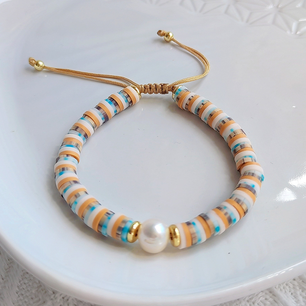 Fashion Geometric Pearl Knitting Bracelets 1 Piece