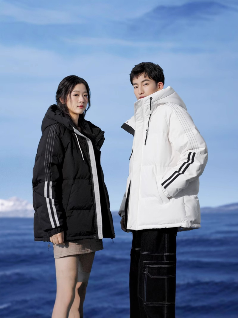 ダウンジャケット男性2024秋冬の新型帽子付きアヒルのベルベットと厚いタイプの保温レジャースポーツ男女同タイプのコート