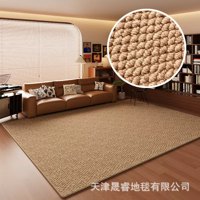 菠萝圈客厅大地毯沙发茶几毯高级感卧室床边毯家用耐脏仿剑麻地毯
