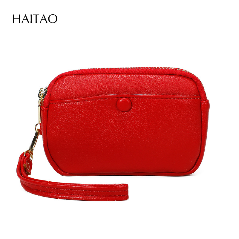 Nuevo monedero con correa de muñeca, bolsa de almacenamiento de monedas de múltiples tarjetas, monedero simple con llavero de gran capacidad