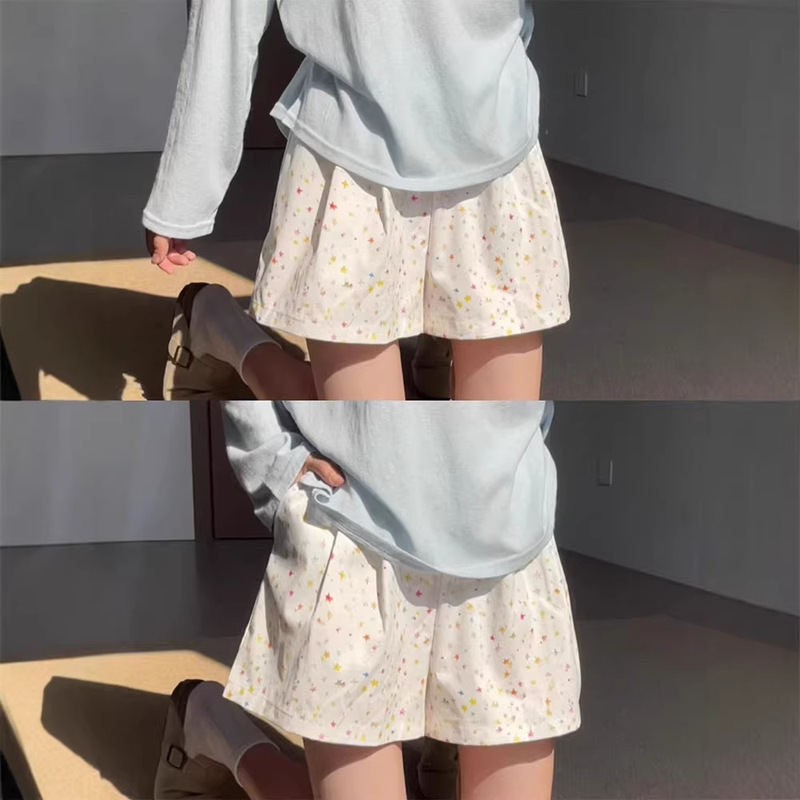 White Star Casual Shorts 2026 New Spring Women's Wide-Leg Pants Sports Summer Beach Pants for Women