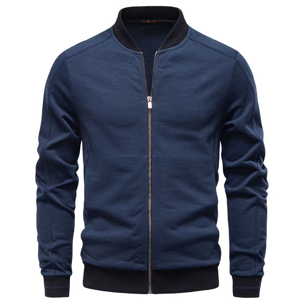 Nuovo colletto da baseball da uomo, stile business casual europeo e americano, autunno/inverno 2025, sottile e versatile._voghion.com