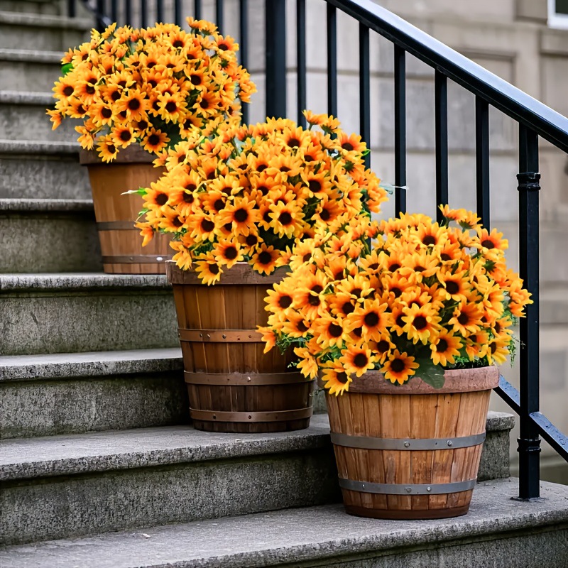 Domestic Platform Cross-Border Platform Popular Small Daisy Sunflower Artificial Flower, Source Powerful Manufacturer