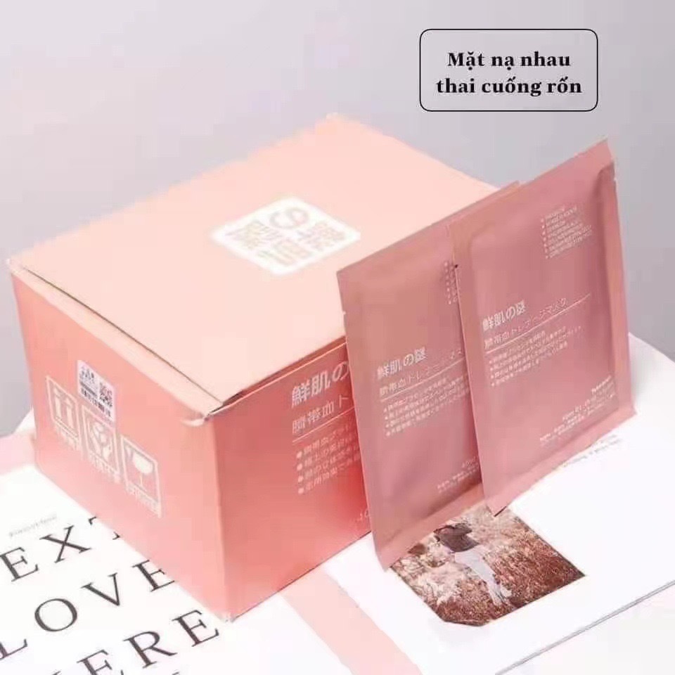 Japanese Skincare Secret: Umbilical Cord Blood Mask 40ml, Hydrating and Moisturizing, Each Sheet Has a Security Code, Contains Vitamin C