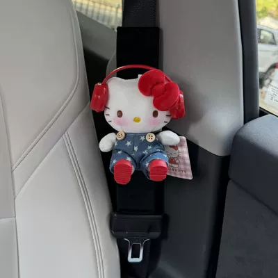 Pad, Car Decoration, Anti-Neck – Seat belt shoulder pad - star-kitty-shoulder-pad-black