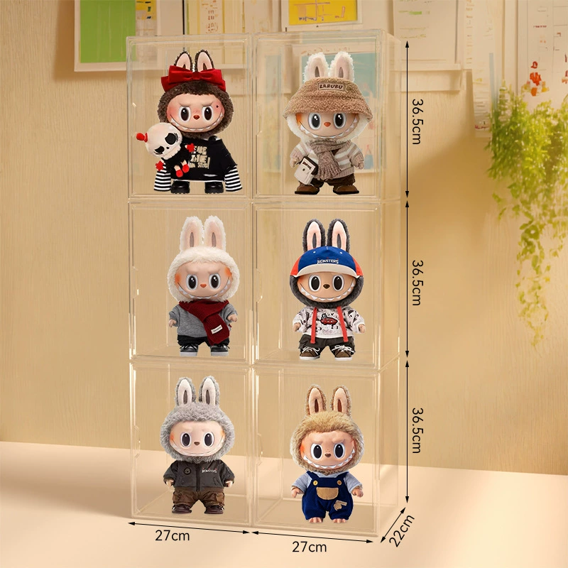 Display Box (Labubu) Acrylic Doll Display Cabinet, Transparent Multi-Size Storage