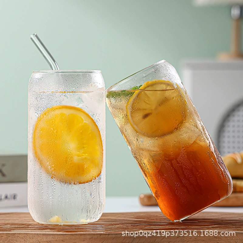 Стеклянный кофе-стакан Amazon 16 oz (401 мл) со стеклянной трубочкой, форма «кола», одиночный или набор