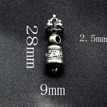 三七银三通佛头佛塔藏式金刚杵金刚铃法器手串配件降魔杵