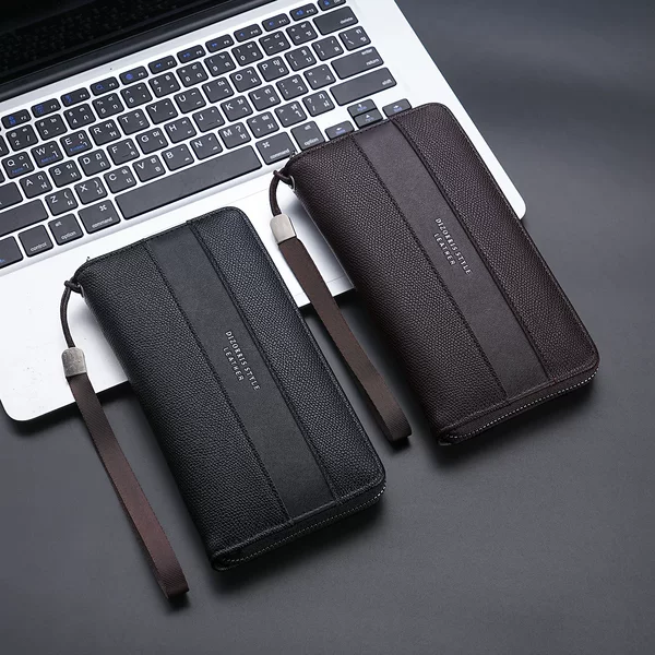 New Men's Wallet Pu Multi-Card Slot Casual Long Wallet Large Capacity Clutch Mobile Phone Coin Purse